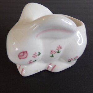 Bunny Rabbit Ceramic Planter Holder Container Spain